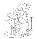 CABINET, COVER & FRONT PANEL Diagram and Parts List for WPSF5170W0AA  General Electric Washer