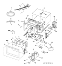 Section Diagram and Parts List for JE1640GA01  General Electric Microwave