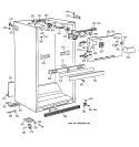 CABINET PARTS Diagram and Parts List for TBH19ZABFRAA  General Electric Refrigerator