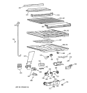 COMPARTMENT SEPARATOR PARTS Diagram and Parts List for TBI18JIBGRWW  General Electric Refrigerator