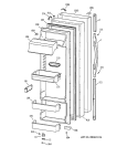 FRESH FOOD DOOR Diagram and Parts List for TFS28PPBABS  General Electric Refrigerator