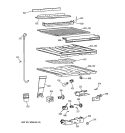 COMPARTMENT SEPARATOR PARTS Diagram and Parts List for TBT21IABFRWW  General Electric Refrigerator