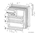 FRESH FOOD DOOR Diagram and Parts List for TBG21IABGRWW  General Electric Refrigerator
