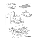 SHELF PARTS Diagram and Parts List for TBG21JABGRWW  General Electric Refrigerator