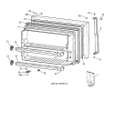 FREEZER DOOR Diagram and Parts List for TBT24JABFRWW  General Electric Refrigerator