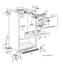 CABINET PARTS Diagram and Parts List for TBT24JABFRWW  General Electric Refrigerator