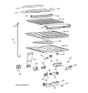 COMPARTMENT SEPARATOR PARTS Diagram and Parts List for TBT24JABFRWW  General Electric Refrigerator