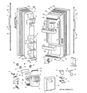 DOORS Diagram and Parts List for TFG22JRBAWW  General Electric Refrigerator