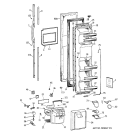 FREEZER DOOR Diagram and Parts List for TFG25PRBAWW  General Electric Refrigerator