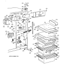 FRESH FOOD SECTION Diagram and Parts List for TFG25JRBAWW  General Electric Refrigerator