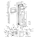 FREEZER DOOR Diagram and Parts List for TFG30PFBAWW  General Electric Refrigerator