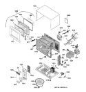 Section Diagram and Parts List for JES1243GA01  General Electric Microwave