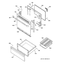 DOOR & DRAWER PARTS Diagram and Parts List for JBP21BY3  General Electric Range