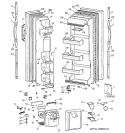 DOORS Diagram and Parts List for TFT20JRBAAA  General Electric Refrigerator