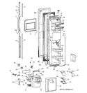 FREEZER DOOR Diagram and Parts List for TFT27PRBAAA  General Electric Refrigerator