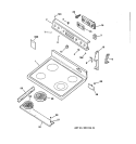 CONTROL PANEL & COOKTOP Diagram and Parts List for JBP63BY4AD  General Electric Range