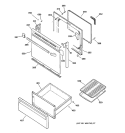 DOOR & DRAWER PARTS Diagram and Parts List for JBP63BY4AD  General Electric Range