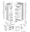 Part Location Diagram of WR17X4350 GE FRONT DOOR SHELF