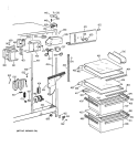 FRESH FOOD SECTION Diagram and Parts List for TFZ20JRBAWW  General Electric Refrigerator