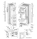 DOORS Diagram and Parts List for TFZ22JRBAWW  General Electric Refrigerator