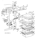 FRESH FOOD SECTION Diagram and Parts List for TFZ22JRBAWW  General Electric Refrigerator