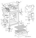 CABINET Diagram and Parts List for TBH14SIADLAA  General Electric Refrigerator