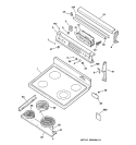 CONTROL PANEL & COOKTOP Diagram and Parts List for JBP79WY4  General Electric Range
