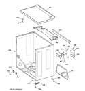 CABINET & TOP Diagram and Parts List for BVLR333EV0WW  General Electric Dryer