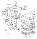 FRESH FOOD SECTION Diagram and Parts List for TFZ24JRXDWW  General Electric Refrigerator