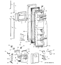 FREEZER DOOR Diagram and Parts List for TFZ24PEXDWH  General Electric Refrigerator