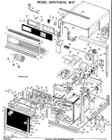 Section Diagram and Parts List for JKP97G*06  General Electric Microwave Oven Combo