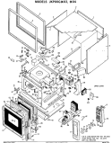 Section Diagram and Parts List for JKP80G*04  General Electric Microwave Oven Combo