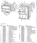 Section Diagram and Parts List for TBFM17VAB  General Electric Refrigerator