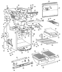 Section Diagram and Parts List for TBFM17VAB  General Electric Refrigerator