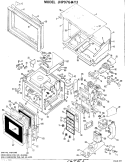Section Diagram and Parts List for JHP97G*Y3  General Electric Microwave Oven Combo