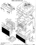 Section Diagram and Parts List for JSS27G*03  General Electric Range