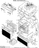 Section Diagram and Parts List for JSC27G*05  General Electric Range