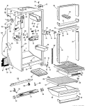 Section Diagram and Parts List for TBF14BAD  General Electric Refrigerator