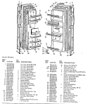 REFRIGERATOR DOORS Diagram and Parts List for TFF24ZAC  General Electric Refrigerator