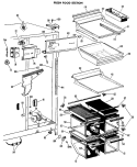 FRESH FOOD SECTION Diagram and Parts List for TFF24ZAC  General Electric Refrigerator