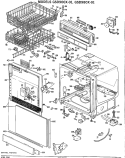 Section Diagram and Parts List for GSD980X-01  General Electric Dishwasher