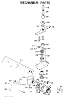 MECHANISM PARTS Diagram and Parts List for GSD980X-01  General Electric Dishwasher
