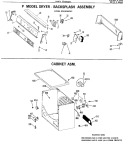 P MODEL DRYER - BACKSPLASH ASSEMBLY Diagram and Parts List for DDG8288PKC  General Electric Dryer