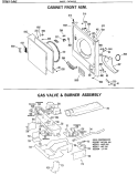 Part Location Diagram of WE20X0542 GE CABINET FRONT FA