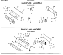 BACKSPLASH ASSEMBLY Diagram and Parts List for DDG5389VCL  General Electric Dryer