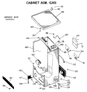 CABINET ASM. (GAS) Diagram and Parts List for DDG5389VCL  General Electric Dryer