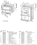 Section Diagram and Parts List for TBF17LAB  General Electric Refrigerator