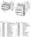 Section Diagram and Parts List for TBFM21VAB  General Electric Refrigerator
