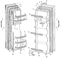 Section Diagram and Parts List for TFF19LAB  General Electric Refrigerator