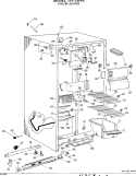 FREEZER SECTION Diagram and Parts List for TFF20VAB  General Electric Refrigerator